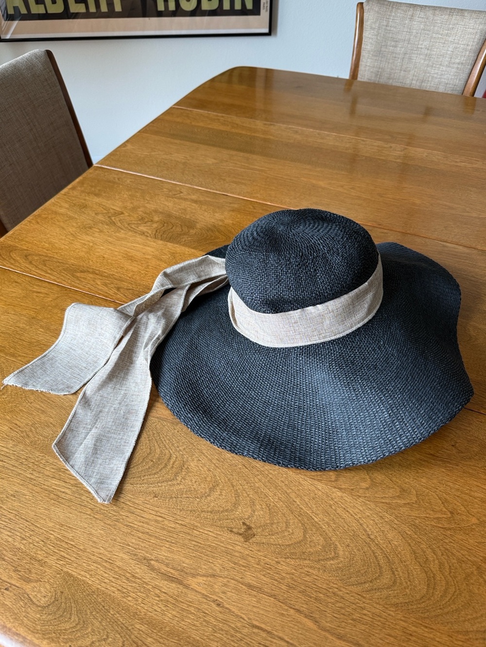 Scala Pronto black rattan sun hat